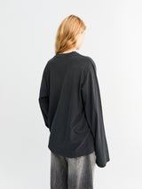 Acne Studios - Longsleeved Logo T-Shirt in Faded Black