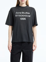 Acne Studios - Relaxed Fit Logo T-Shirt in Faded Black
