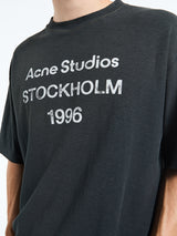Acne Studios - Relaxed Fit Logo T-Shirt in Faded Black