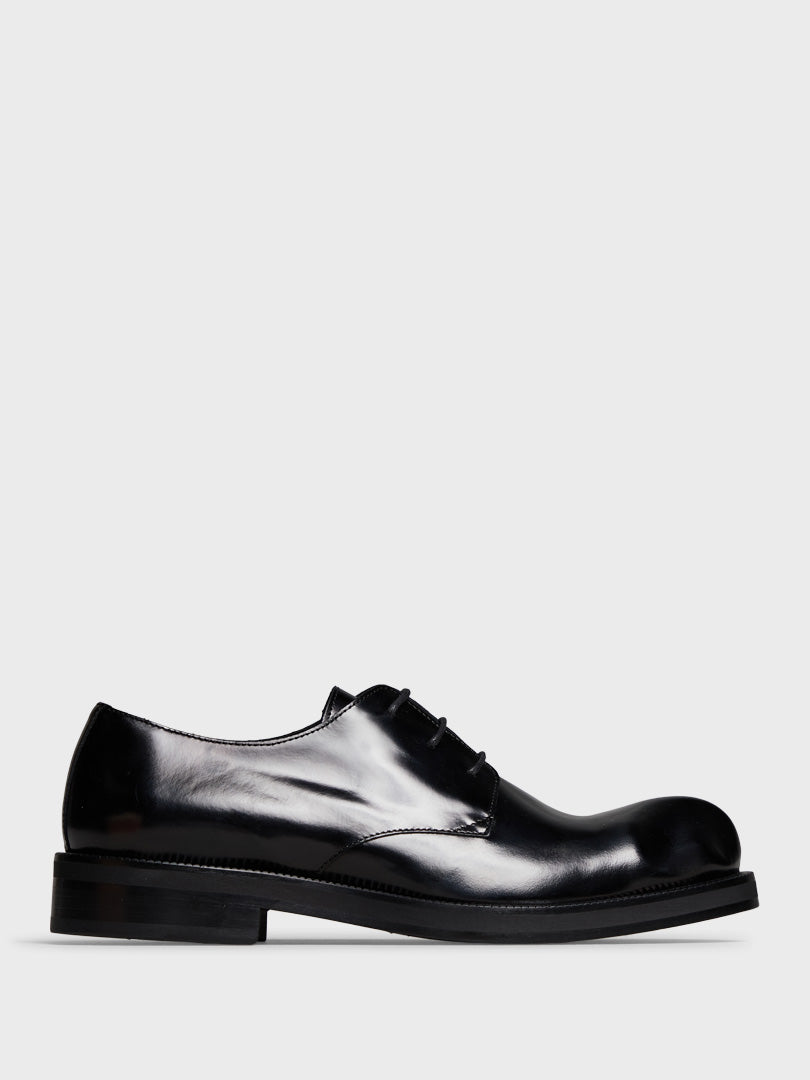 Acne Studios - Leather Derby Shoes in Black – stoy