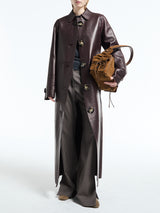 Acne Studios - Multipocket Bucket Suede Bag in Cognac Brown