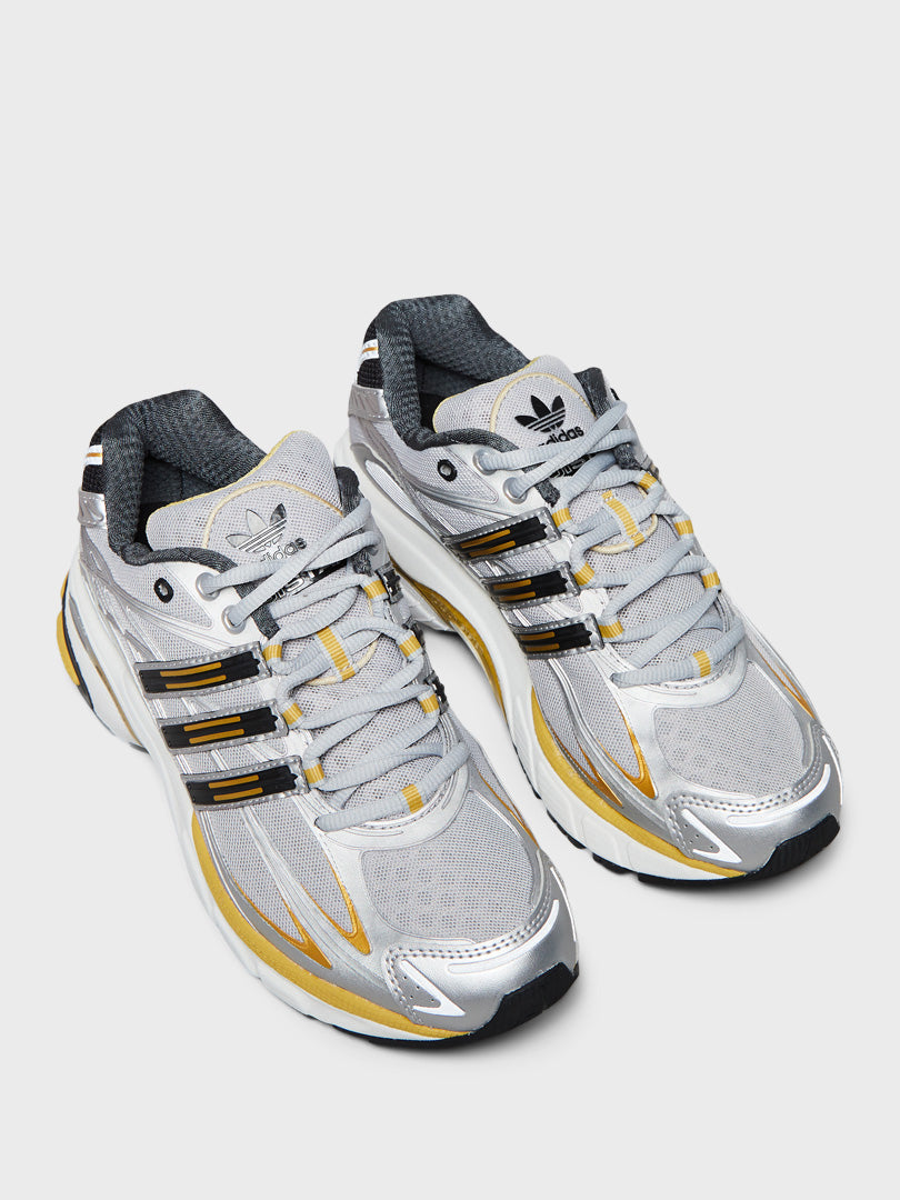 Adistar Cushion Sneakers in Grey Two, Gold Metallic and Matte Silver