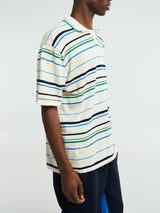 Adidas - Wales Bonner Knit Polo in White/Green