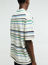 Adidas - Wales Bonner Knit Polo in White/Green
