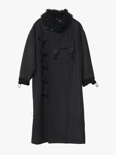 AF Agger - Hainsworth Wool Officer Coat in Black