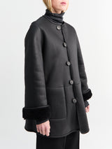 AF Agger - Shearling Coat in Black