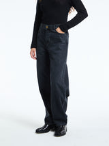 AF Agger - Barrel Jeans in Washed Black