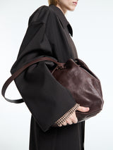 AF Agger - Leather Bucket Bag in Brown