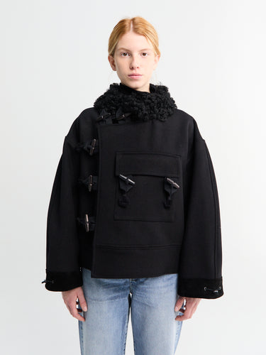 AF Agger - Hainsworth Wool Officer Jacket in Black