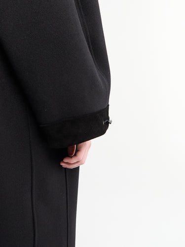 AF Agger - Hainsworth Wool Officer long Coat in Black