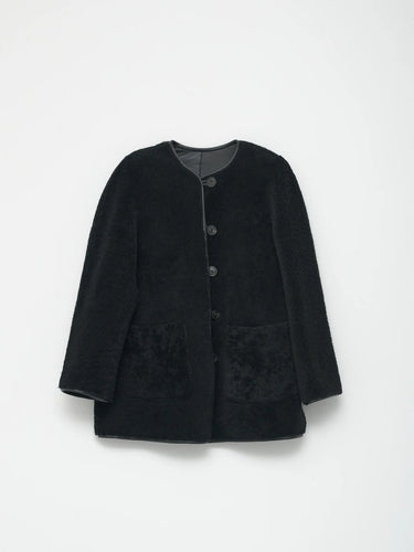 AF Agger - Shearling Coat in Black