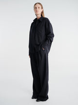 AF Agger - Fine Wool Oversize Shirt in Navy