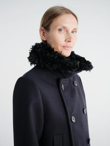 AF Agger - Hainsworth Wool Pea Coat in Navy