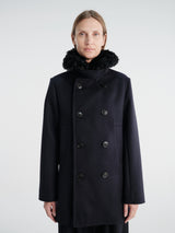 AF Agger - Hainsworth Wool Pea Coat in Navy