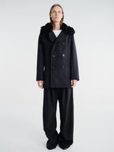 AF Agger - Hainsworth Wool Pea Coat in Navy