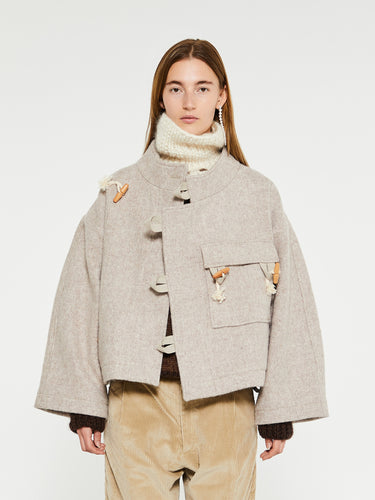 AF Agger - Klippan Boiled Wool Jacket in Beige