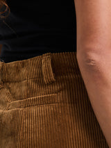 AF Agger - Corduroy Box Trousers in Cognac