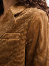 AF Agger - Corduroy Straight Blazer in Cognac