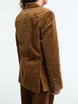 AF Agger - Corduroy Straight Blazer in Cognac
