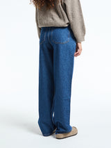 Aiayu - Carlo Midwaist Wide Jeans in Mid Blue