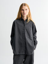 Aiayu - Lynette Shirt Fine Wool in Dark Grey