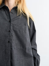 Aiayu - Lynette Shirt Fine Wool in Dark Grey