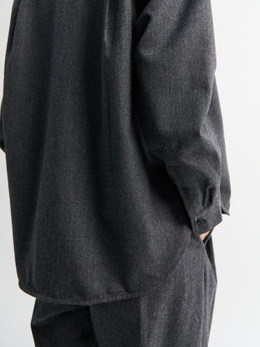 Aiayu - Lynette Shirt Fine Wool in Dark Grey