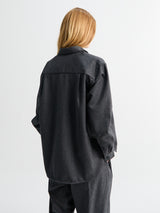 Aiayu - Lynette Shirt Fine Wool in Dark Grey