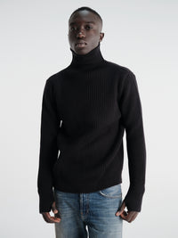 Andersen-Andersen - Navy Turtleneck in Black