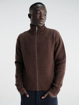 Berner Kühl - Shrunk Full Zip Drained Knit in Bistre