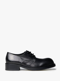 Ann Demeulemeester - Caja Derby Soft Semi-Gloss Leather in Black