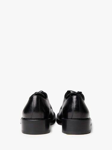 Ann Demeulemeester - Caja Derby Soft Semi-Gloss Leather in Black