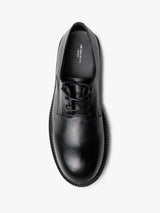 Ann Demeulemeester - Caja Derby Soft Semi-Gloss Leather in Black