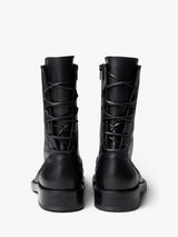 Ann Demeulemeester - Heiko Laced Back Ankle Boots Santiago in Black