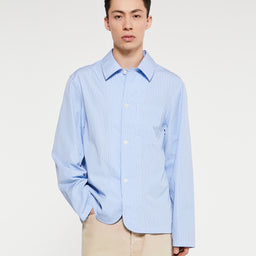 Another Aspect - Another Shirt 7.0 in Small Light Blue Stripe