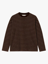 Another Aspect - Another T-Shirt 3.0 in Brown and Ecru Stripe