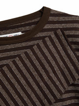 Another Aspect - Another T-Shirt 3.0 in Brown and Ecru Stripe