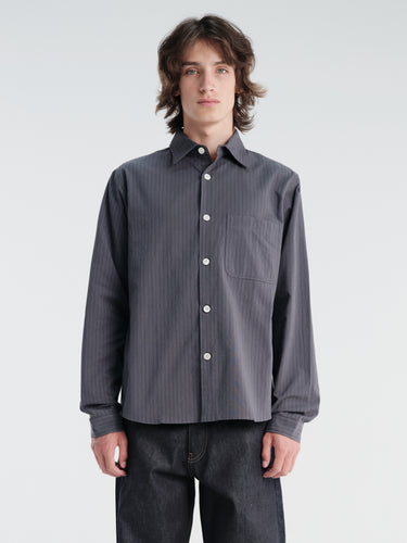 Another Aspect - Another Shirt 4.0 Japan in Small Dark Grey Stripe