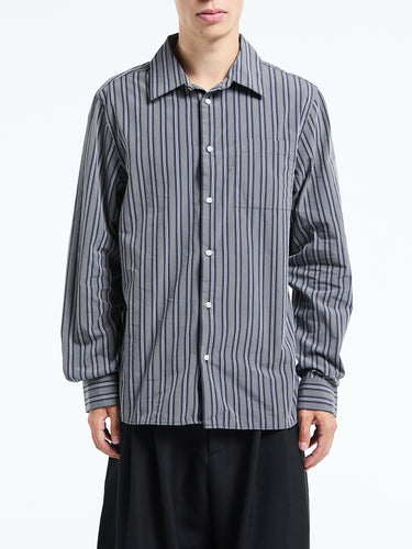 Another Aspect - Another Shirt 3.0 in Charcoal Stripe