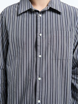 Another Aspect - Another Shirt 3.0 in Charcoal Stripe