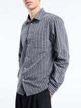 Another Aspect - Another Shirt 3.0 in Charcoal Stripe