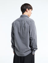 Another Aspect - Another Shirt 3.0 in Charcoal Stripe