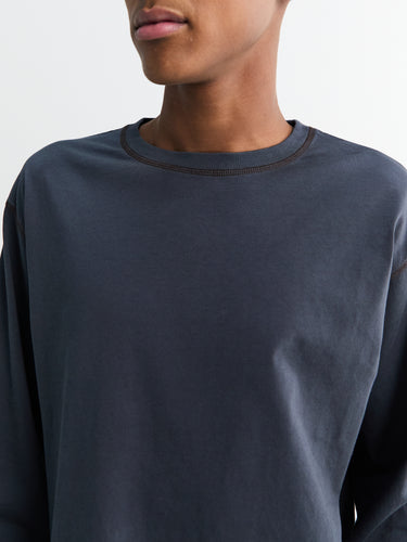 Another Aspect - Another T-Shirt 3.0 in Navy and Brown