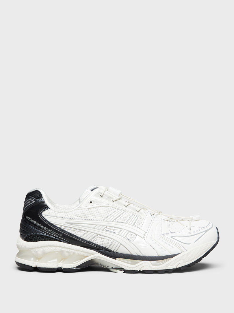 Asics x Unaffected Gel-Kayano 14 Sneakers in Bright White and Jet Black