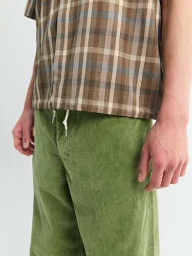 Auralee - Super Fine Tropical Wool Check Half Sleeved Shirt in Top Brown Check