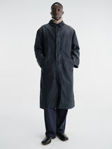 Auralee - Garment-Dyed Organic Cotton Heavy Moleskin Coat in Faded Black