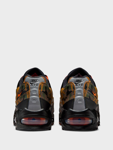 Nike - Air Max 95 OG QS Sneakers in Black, Safety Orange, Metallic Silver, Golden Beige and Cargo Khaki
