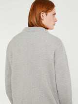 Andersen-Andersen - Navy Crewneck in Light Grey
