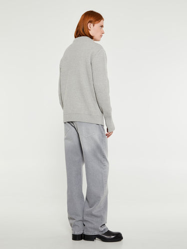 Andersen-Andersen - Navy Crewneck in Light Grey