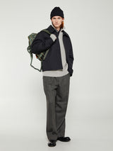 Andersen-Andersen - Navy Half Zip Knitwear in Light Grey